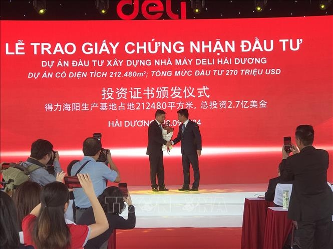 Deli breaks ground for US$270 million stationery factory in Hai Duong